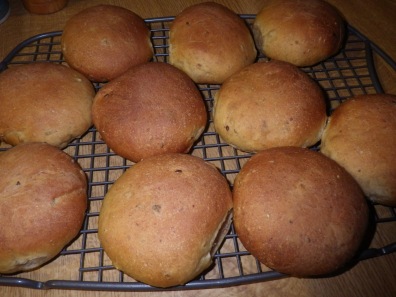 Freshly made bread rolls